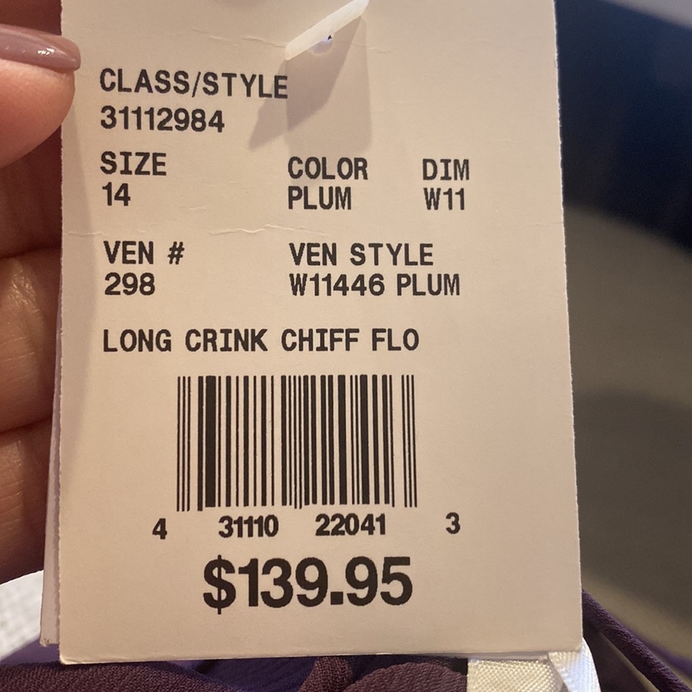 COPY - Plum Bridesmaid David's bridal size 14 nwt plum - Picture 8 of 10